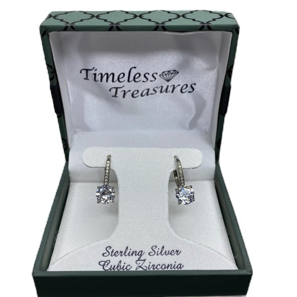 Timeless Treasures Sterling Silver Dangle Drop Earring’s Stamped 925